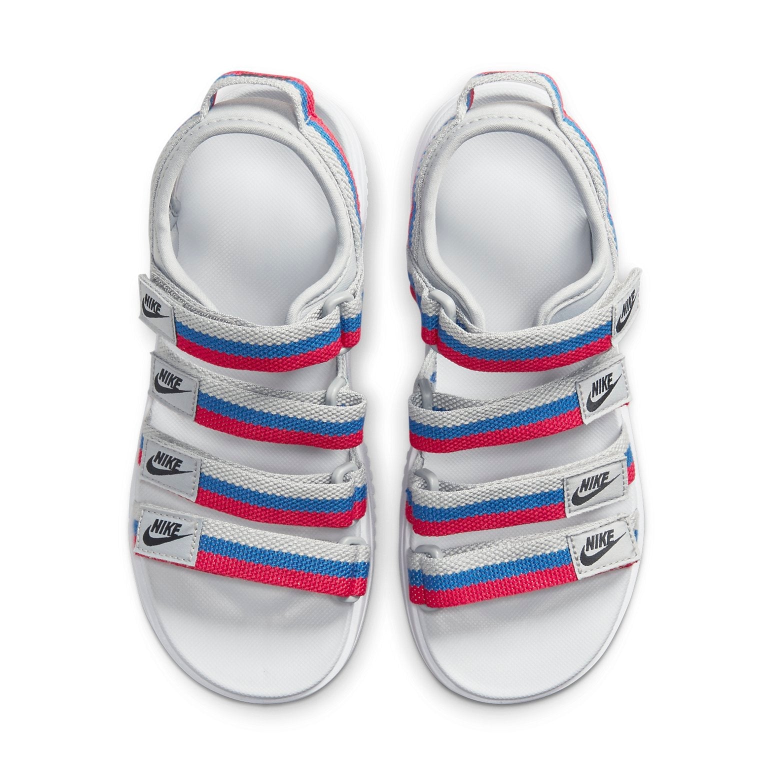 (WMNS) Nike Icon Classic Velcro Thick Sole Stylish Sports White Blue Red Sandals 'White Blue Red' DH0223-003