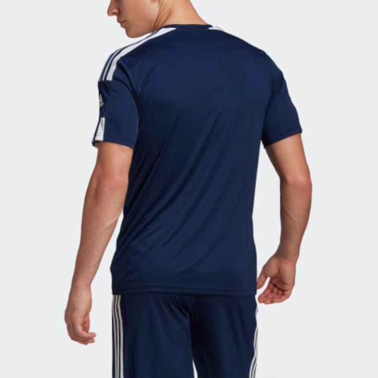 adidas Squadra 21 Soccer/Football Training Quick Dry Round Neck Short Sleeve Navy Blue GN5724