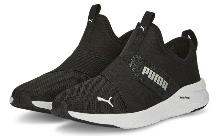 (WMNS) PUMA Better Foam Prowl Slip Nova Sneakers 'Black White' 377938-01