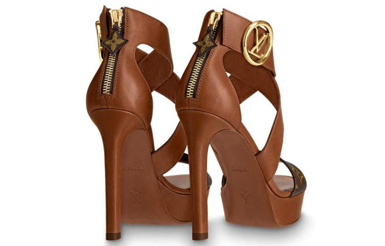 (WMNS) LOUIS VUITTON LV Horizon Platform Cross 'Brown' 1A5BZ9