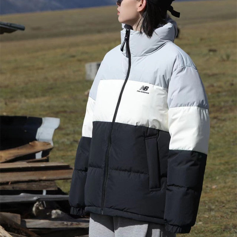 New Balance Warm Down Jacket Asia Sizing 'Black White Grey' 5PC44283-GR