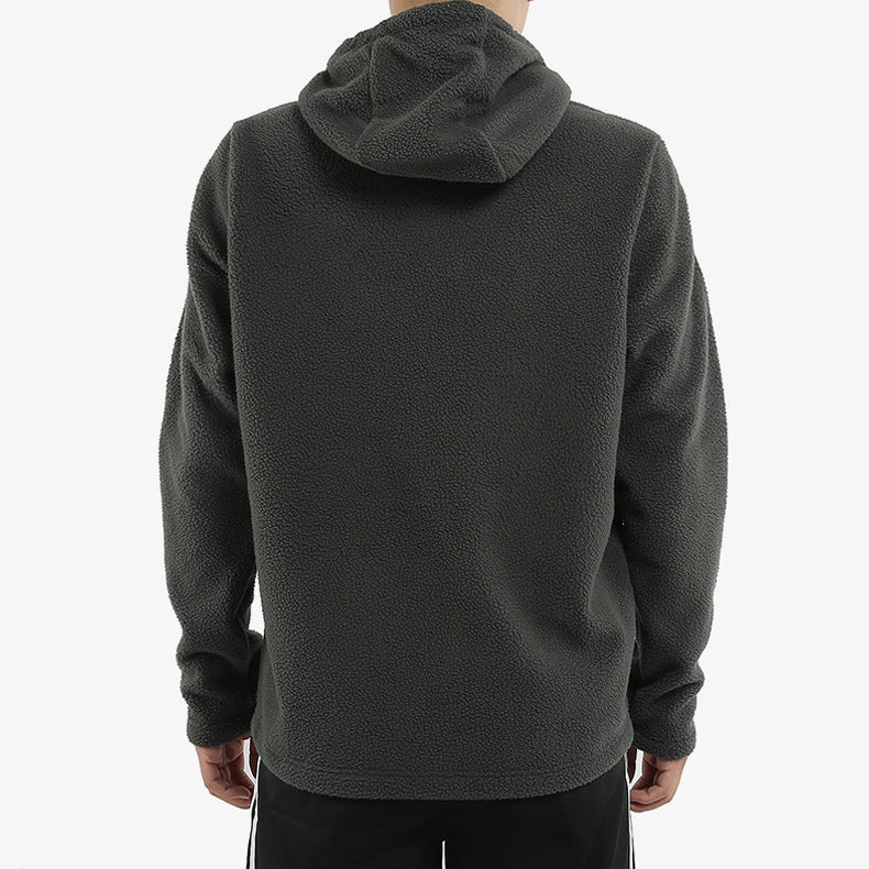 adidas neo M Dly Dwn Jkt Sports Splicing Fleece hooded down Jacket Gray EI6282