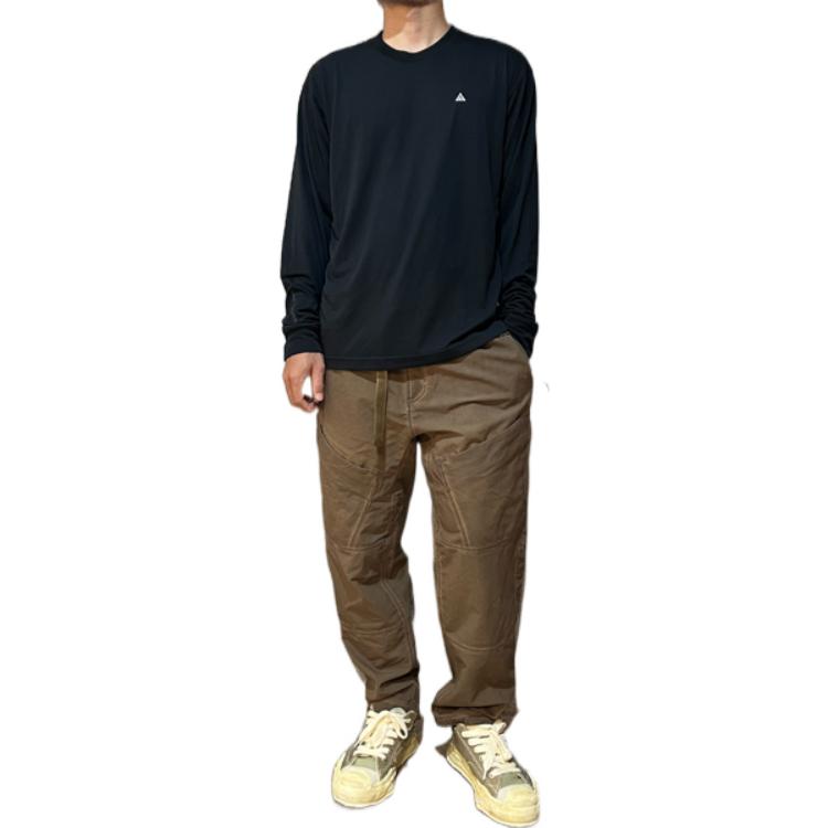 Men's Nike Dri-FIT ACG Solid Color Round Neck Long Sleeves Black DO9270-010