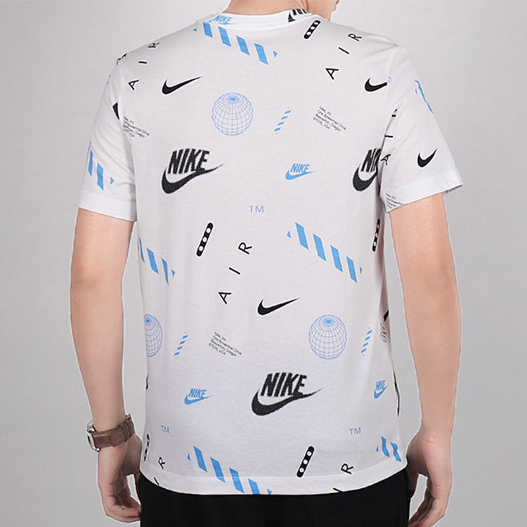 Nike Street Full Print Logo Short Sleeve White CT6545-100