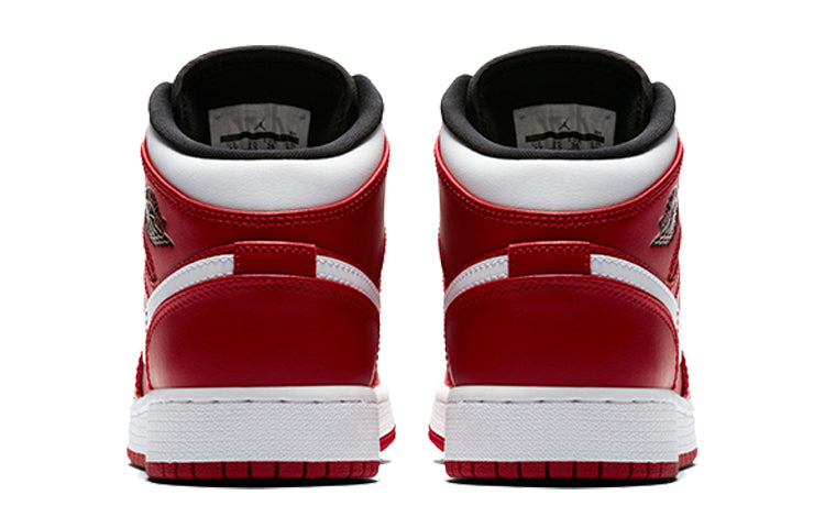 (GS) Air Jordan 1 Retro Mid 'Gym Red White' 554725-605