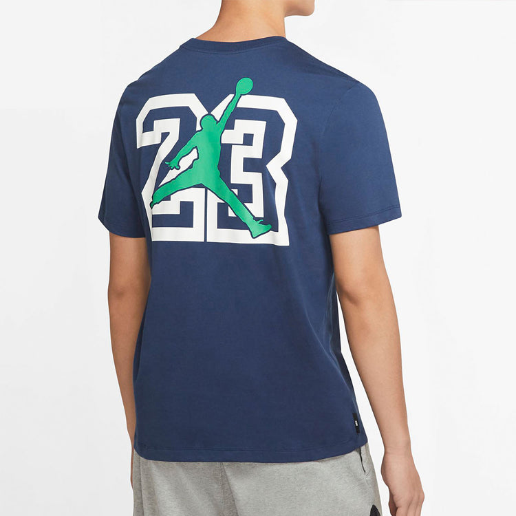 Air Jordan LEGACY AJ13 Sports Short Sleeve Blue CW0800-414