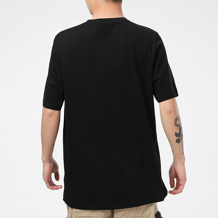 adidas originals Trefoil Holo T Casual Sports Round Neck Short Sleeve Black GM3268