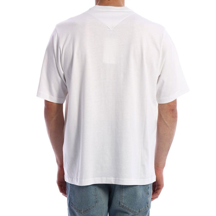 Men's KENZO Alphabet Printing Short Sleeve White T-Shirt 5TS5054SH-01
