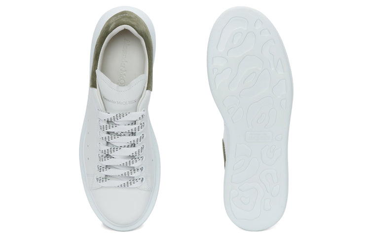 (WMNS) Alexander McQueen Oversized Sneaker 'White Khaki Green Suede' 553770WHGP79443