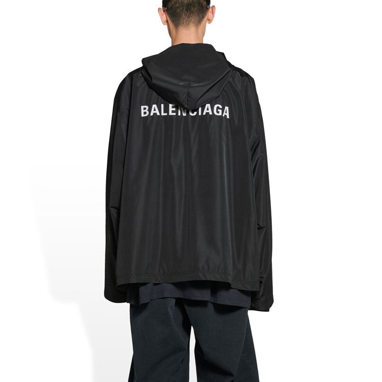 Balenciaga Hooded Windbreaker Jacket 'Black' 725275TYD361000