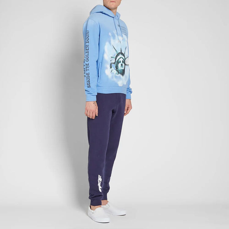 Off-White Statue of Liberty Cotton Long Sleeves Blue OMBB034E181920153199