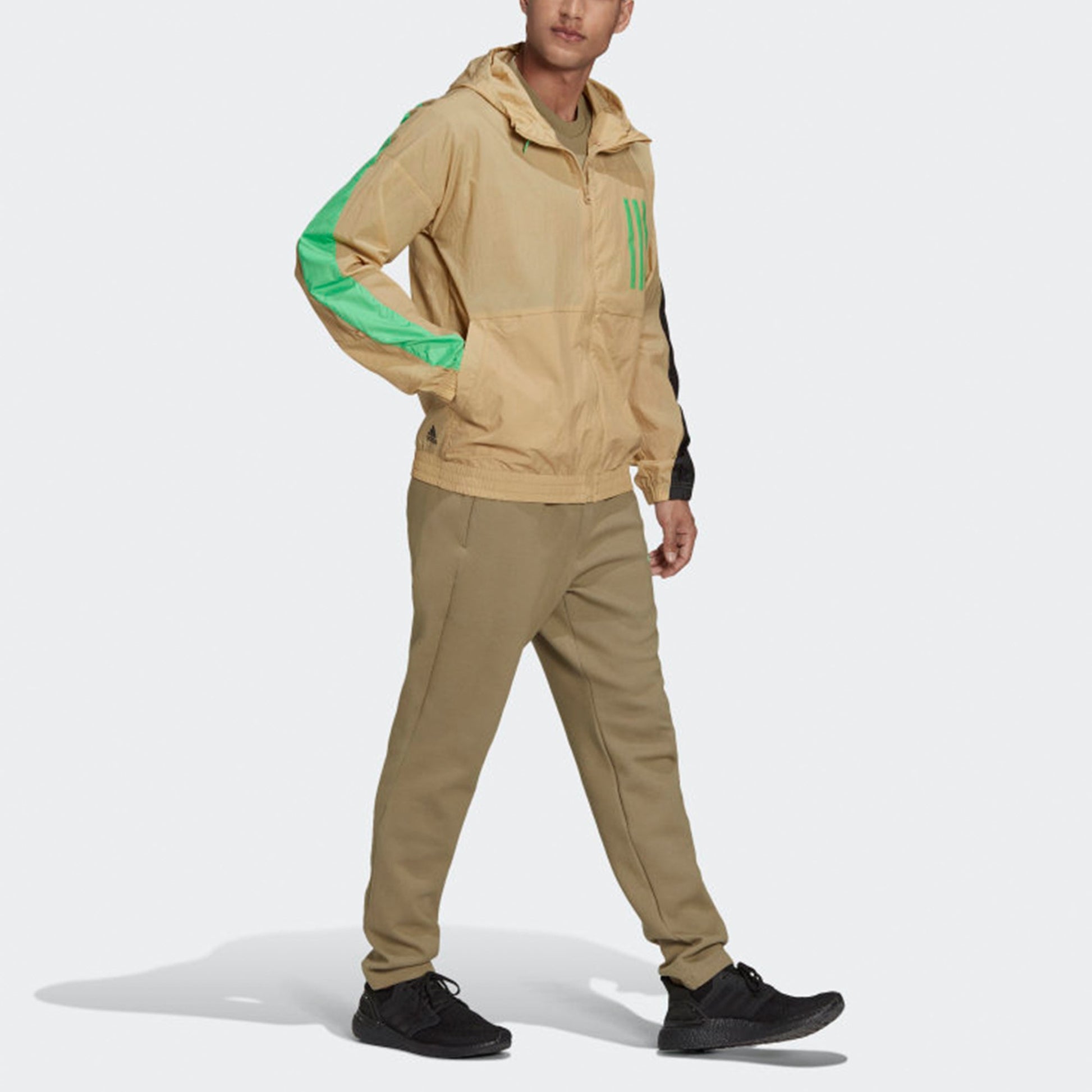 adidas M Wnd Mother Sports Stylish Hooded Jacket Khaki H39835