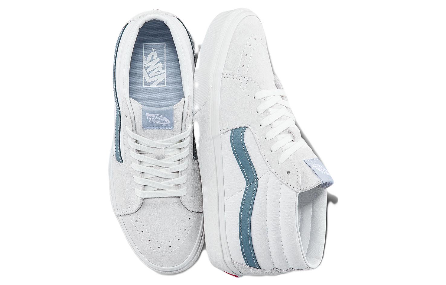 Vans Sk8-Mid Casual Wear-resistant Skateboarding Shoes Unisex White VN0A5KXERV2