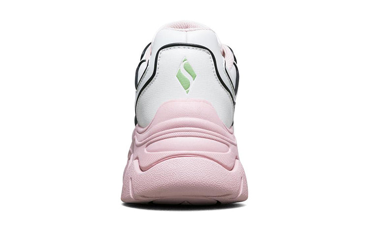 (WMNS) Skechers AMP'D Low-Top Daddy Shoes White/Pink 155038-WLPK