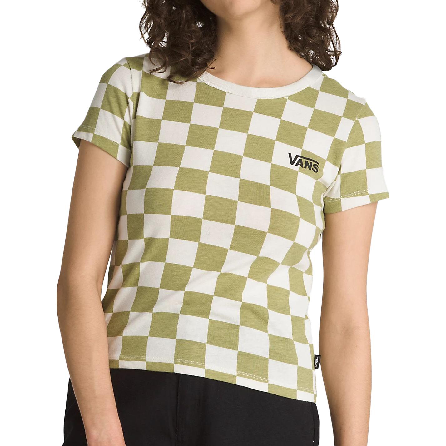(WMNS) Vans Amstone Mini T-Shirt 'Olive Green' VN000F2ZBD4