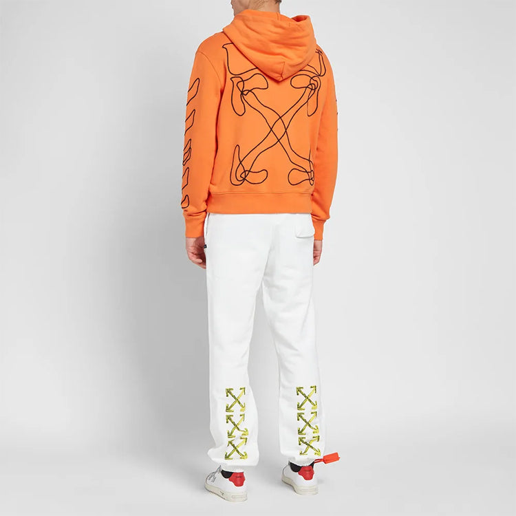 Off-White Blended Fabrics Street Style Plain Cotton Logo Pants OMCH020F19E300100160