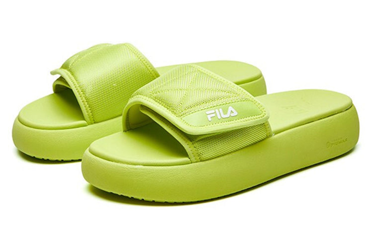 (WMNS) Fila Fusion Slide 'Volt Green' T12W125501FLD
