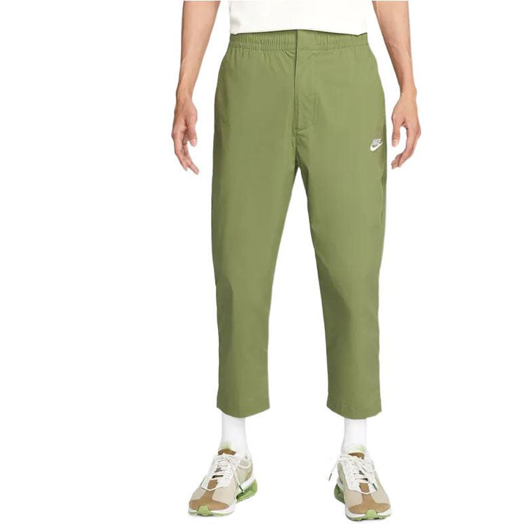 Men's Nike Solid Color Logo Embroidered Straight Sports Pants/Trousers/Joggers Autumn Green DM6824-334
