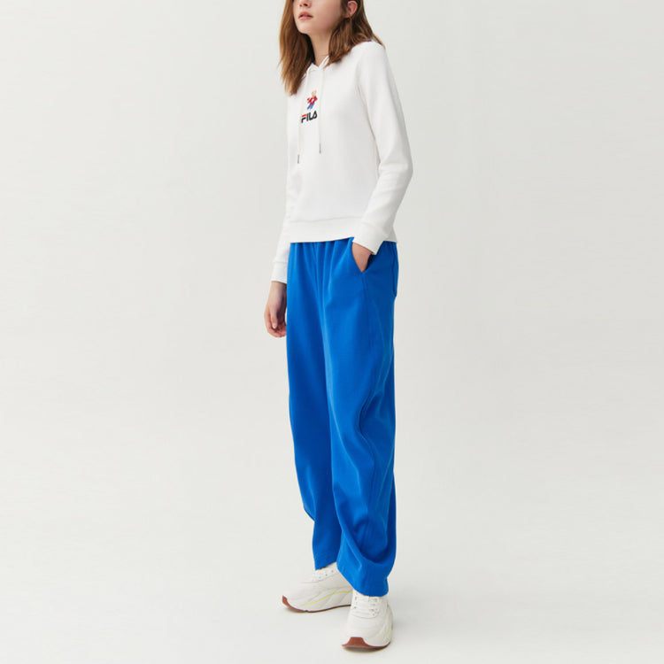 (WMNS) FILA Sports Pullover Long Sleeves Hoodie White F11W118288F-WT