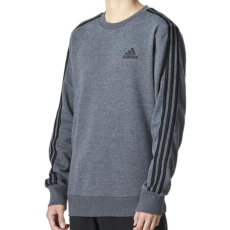 Men's adidas Pullover Round Neck Printing Long Sleeves Gray H12166