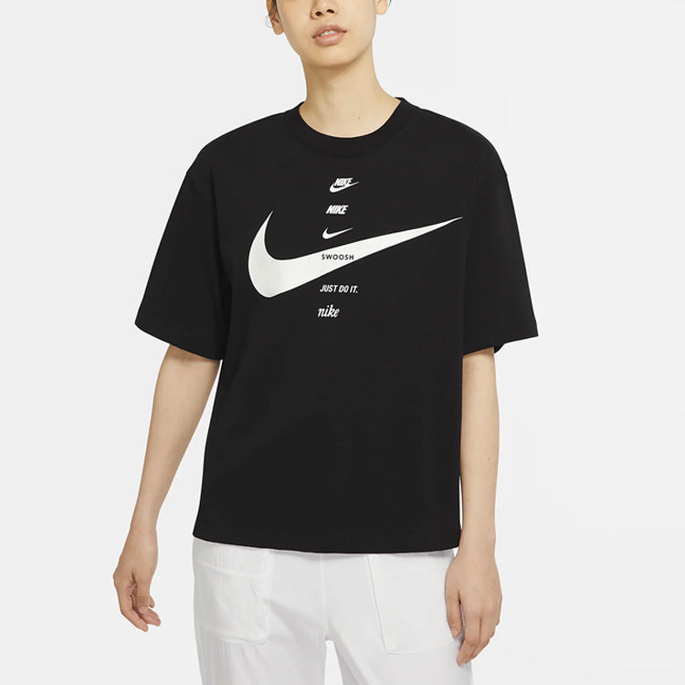 (WMNS) Nike Sportswear Loose Fit T-Shirt 'Black' CU5683-010