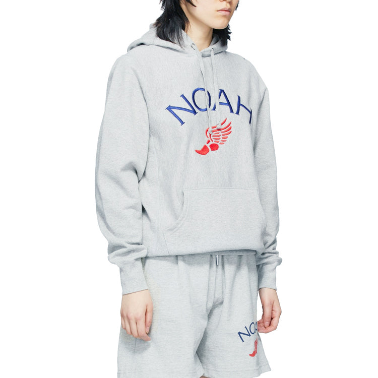 NOAH Winged Foot Embroidered Logo Unisex Gray NOAH-SS20-002
