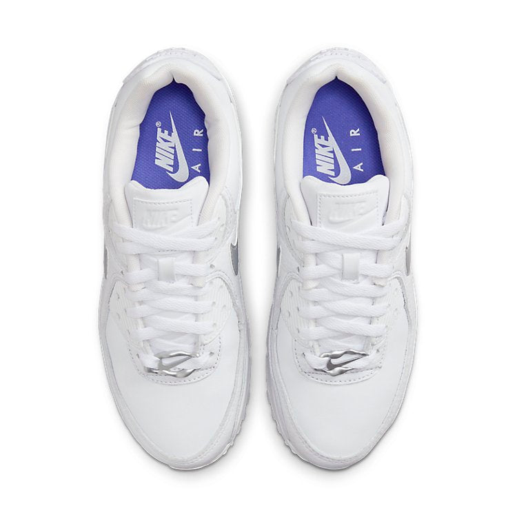 (WMNS) Nike Air Max 90 'White Metallic Silver' FV0949-100