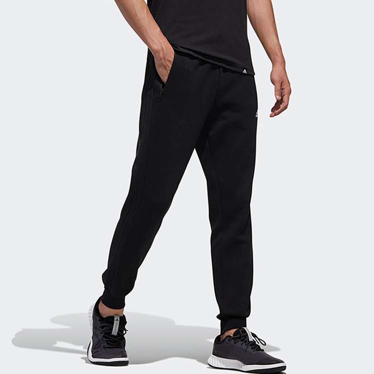 adidas logo Casual Cozy Bundle Feet Sports Pants Black DW4648