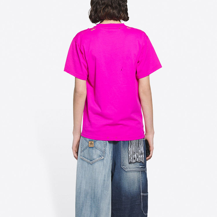 Balenciaga FW21 Short Sleeve Pink Red 661705TKVE16817