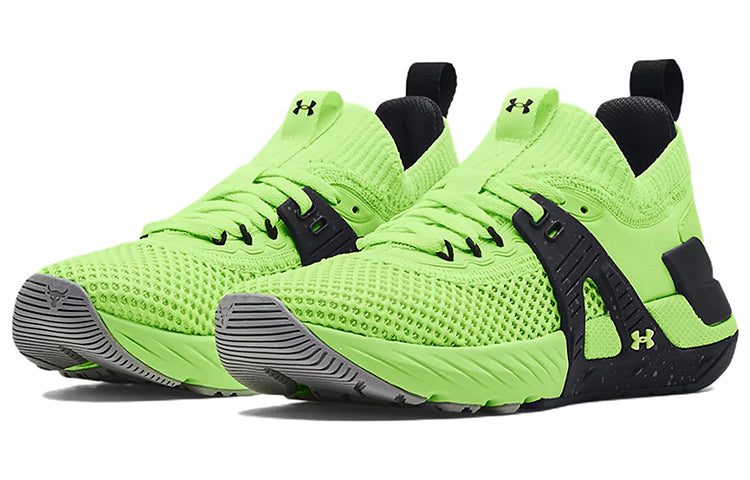 (WMNS) Under Armour Project Rock 4 'Quirky Lime' 3023696-303