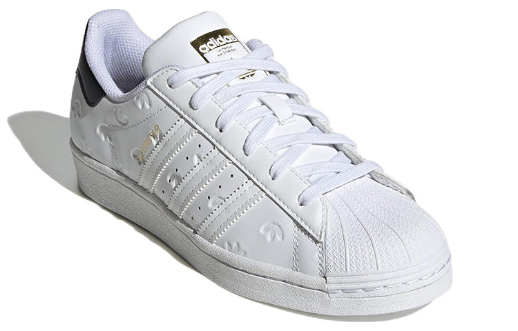 (WMNS) adidas originals Superstar 'Allover Debossed Trefoils White Black' HQ1936