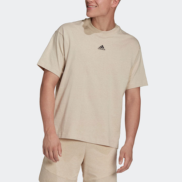 adidas BotanDyed Tee Solid Color Small Label Round Neck Sports Short Sleeve Couple Style Khaki HE3068