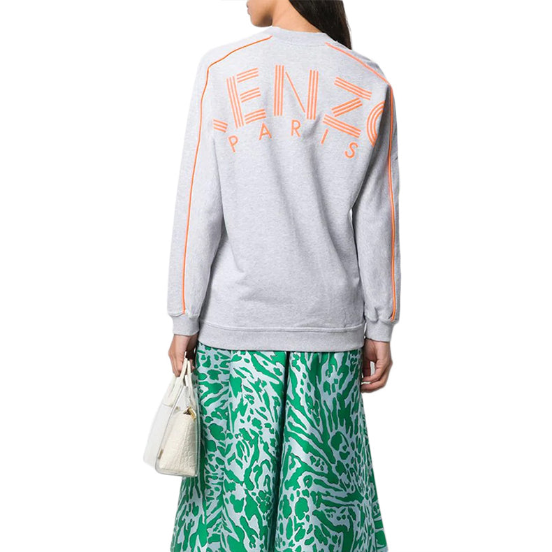 (WMNS) KENZO Back Logo V neck Sports Hoodie White F952SW774952-93