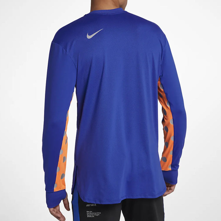 Nike Alphabet Pattern Printing Sports Long Sleeves Blue BQ8183-405