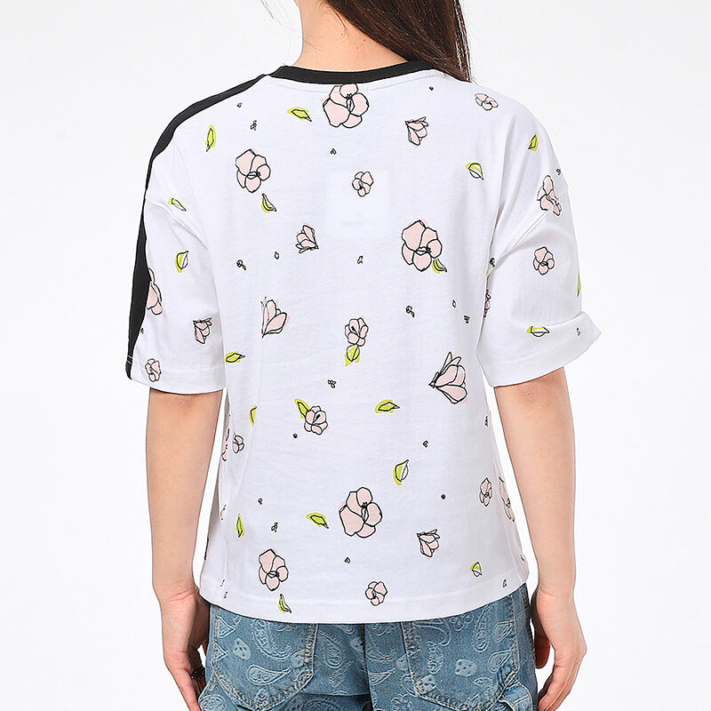 (WMNS) PUMA Casual Full Print Round Neck Short Sleeve White 532043-02