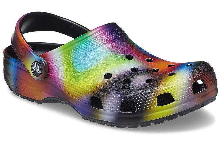 Crocs Colorful Crocs Beach Unisex Multi-Color Black Sandals 207556-0C4