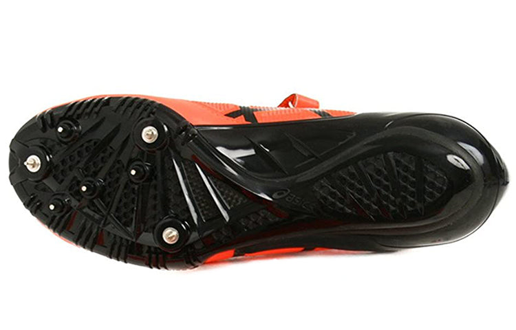 ASICS Raysprint 2 Velcro Non-Slip Breathable Low Top Professional Athletics Orange Black TTP511-0690