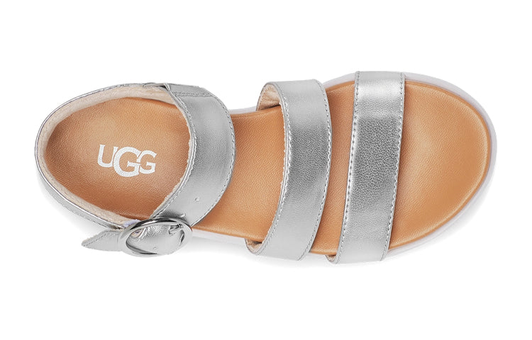 (PS) UGG Leedah Sandal 'Silver Metallic'  1117238K-SLVM