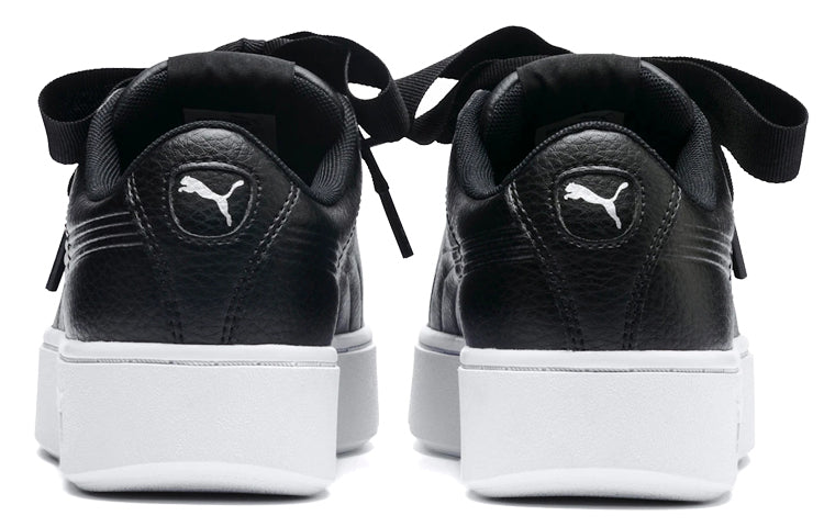 (WMNS) PUMA Vikky Stacked Ribbon Core Sneakers Black/White 369112-01