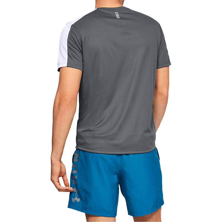Men's Under Armour Speed Stride Running Sports Short Sleeve Gray 1326564-012