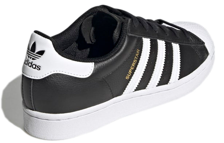 (WMNS) adidas Originals Superstar 'Carbon Black White Gold' H03905