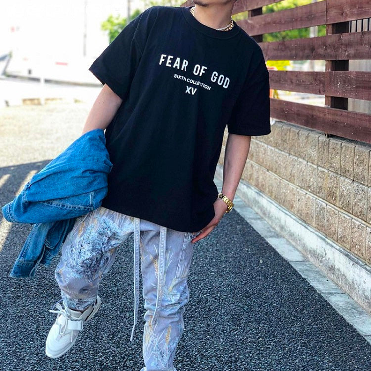 Fear of God Japan limited Alphabet Logo Short Sleeve Unisex Black FOG-SS19-81