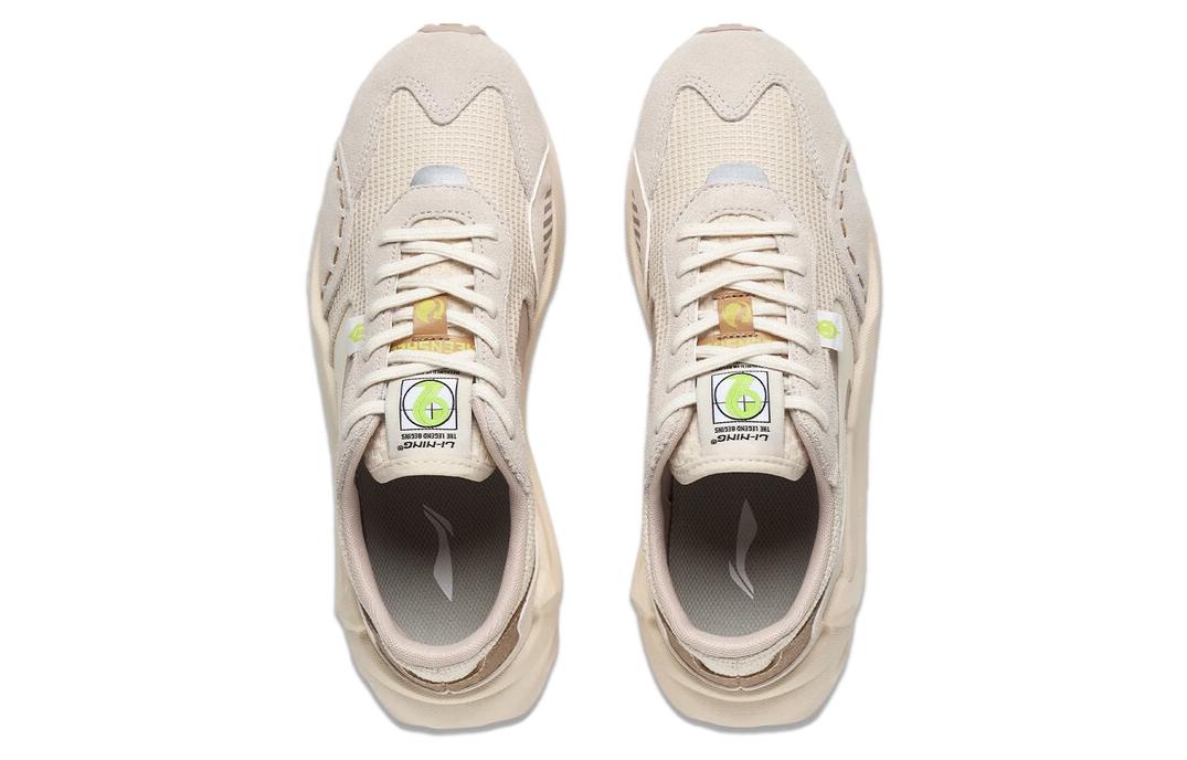 (WMNS) Li-Ning Cosmos Lifestyle Sneakers 'White Beige Pink' AGCT016-7
