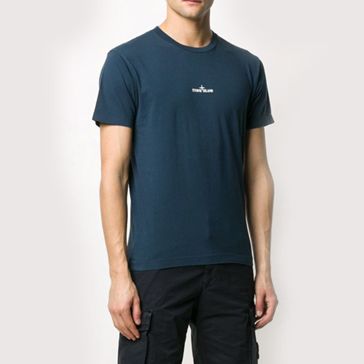 STONE ISLAND Unisex Chest Logo Back Print Blue 72152NS84-V0028
