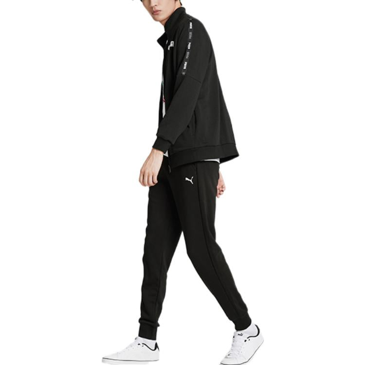 PUMA Tape French Terry Full-zip Sweatshirt 'Black' 671981-01