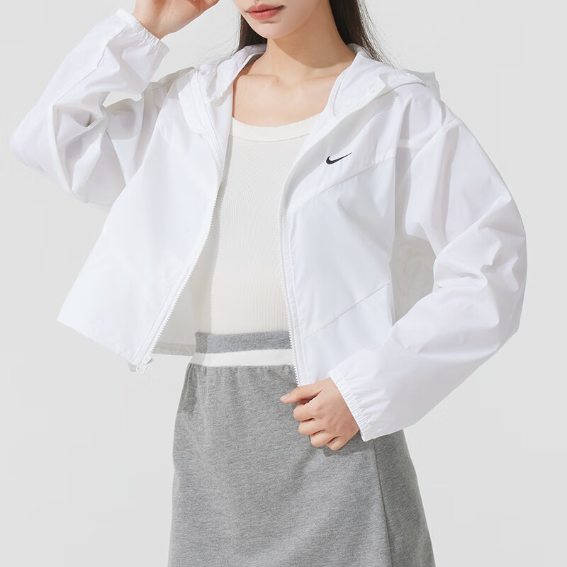 (WMNS) Nike Sportswear Windrunner Asia Sizing 'White' HJ1183-100