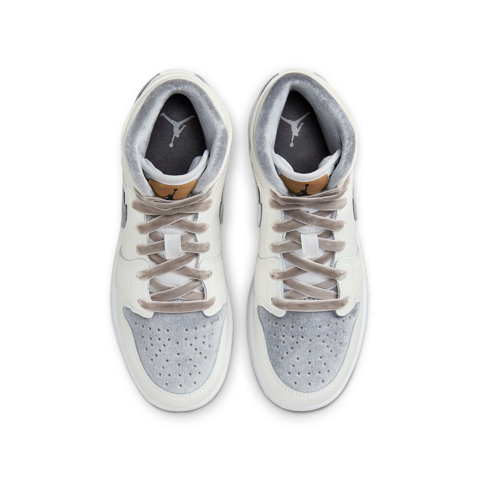 (GS) Air Jordan 1 Mid 'Grey Velvet Toe' FB9899-100