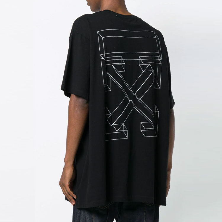 Off-White Arrows Sketch Cotton Short Sleeve Oversized OMAA038E181850021001