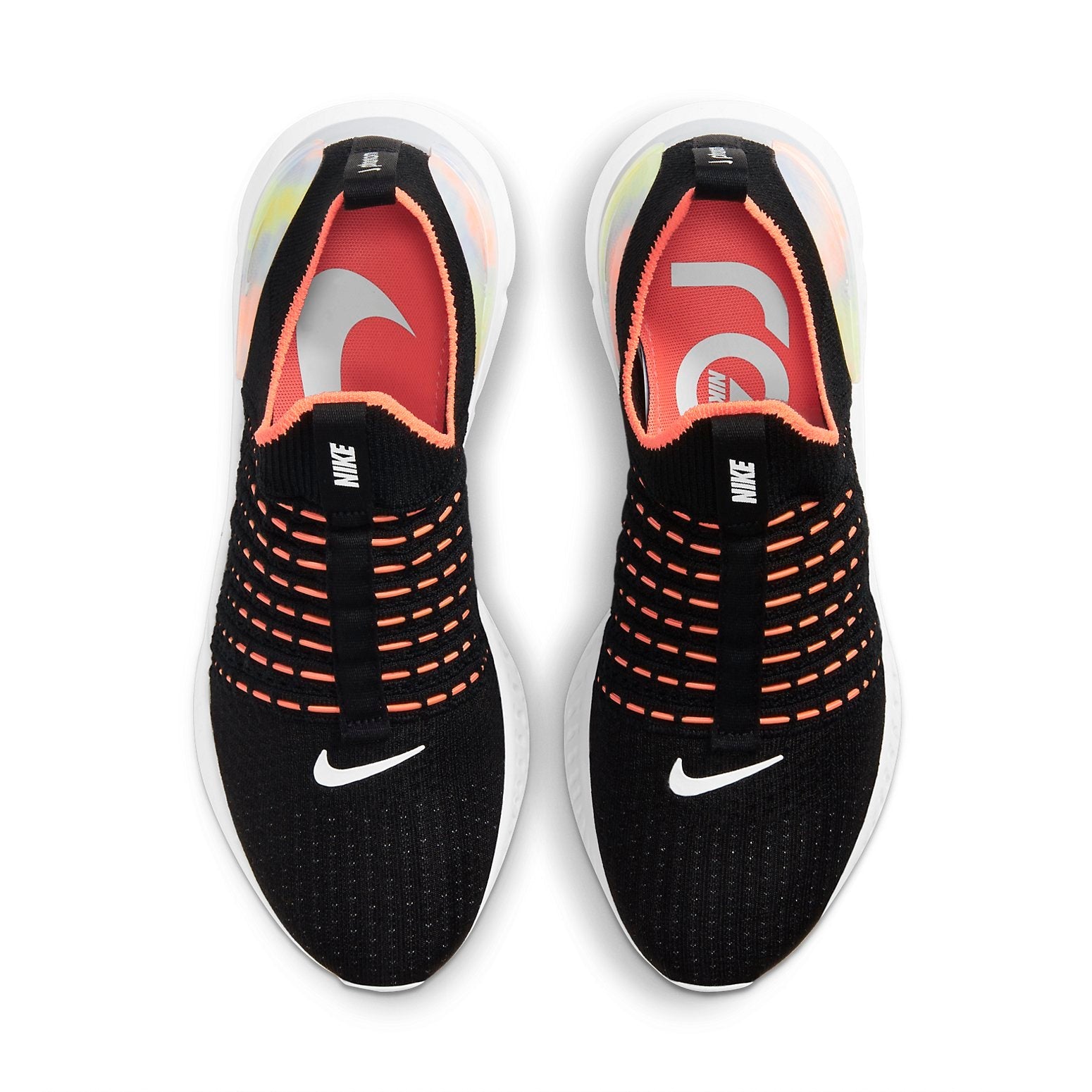 (WMNS) Nike React Phantom Run Flyknit 2 'Black Bright Mango' DD9668-001