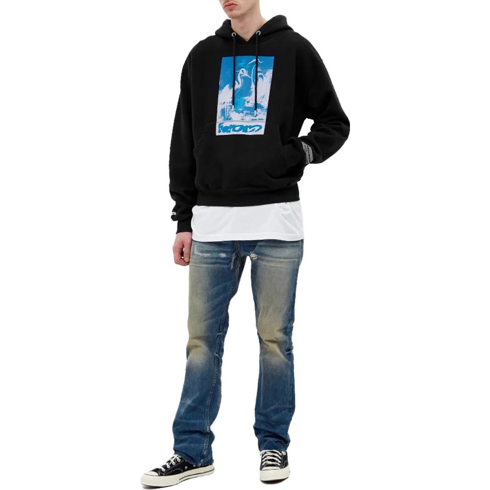 HERON PRESTON Herons Captcha Hoodie 'Black Blue' HMBB017S21JER0031040BLACK